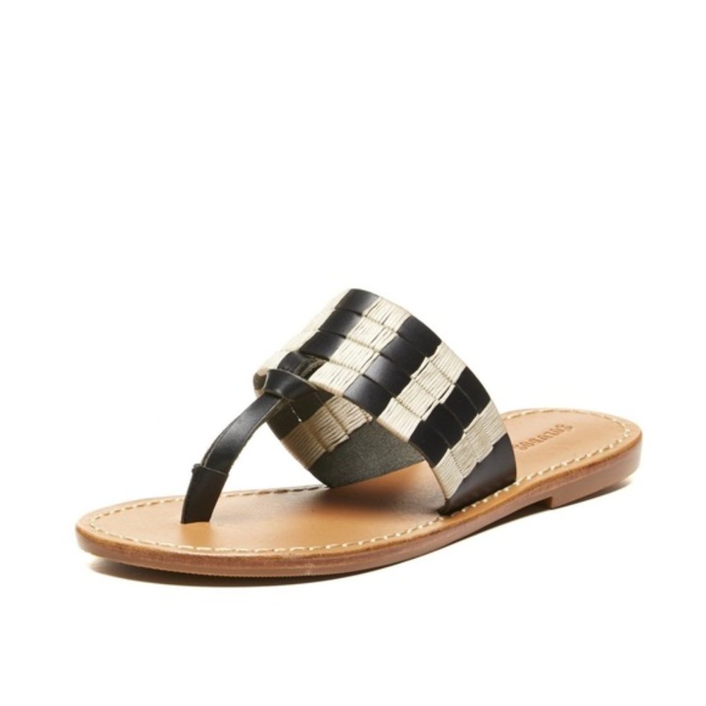 Soludos Multi Band Leather Thong Sandal